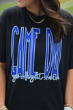 Game Day Go Fight Win Royal Blue Graphic Tee