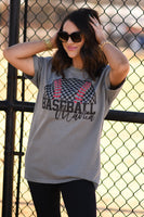 Checkered Baseball Mama Graphic Tee